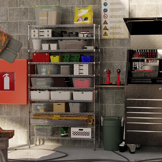 14" Deep x 48" Wide x 86" Height Wire Shelving Kit | 10-Tier | NSF Commercial - Image 5