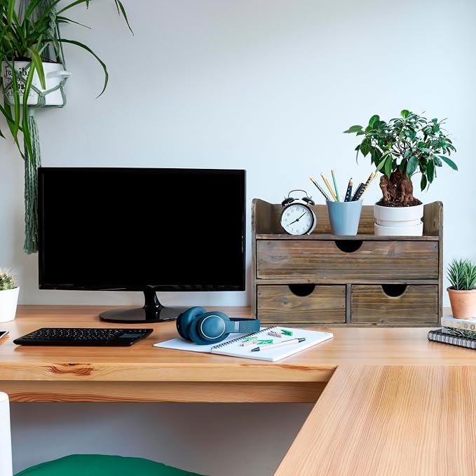 Besti Wooden Office Desk Organizer - Image 7