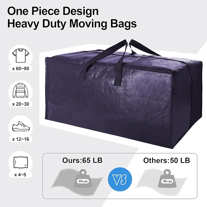 Heavy Duty Extra Large Moving Bags W/Backpack Straps - Image 5