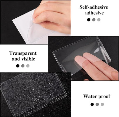 36 Pack Clear Adhesive Label Holders, 2 x 3 Inch Index Card Pockets | - Image 4