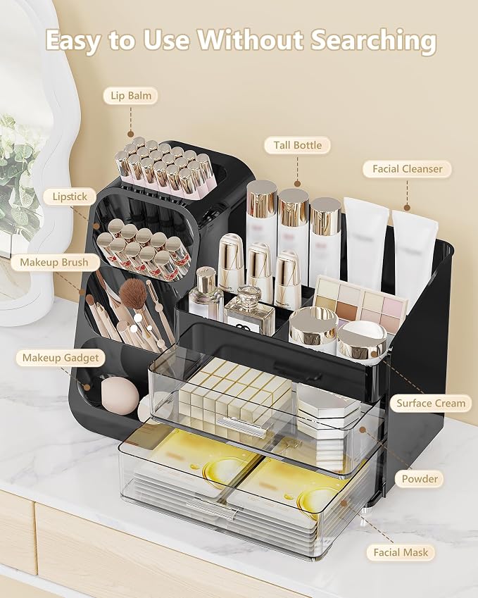 Makeup Organizer with Drawers, Skincare Organizer, Storage Box Cosmetic Display - Image 4