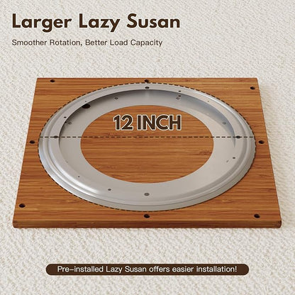 XIMN 360° Rotating Bamboo CD/DVD Shelf - Image 9