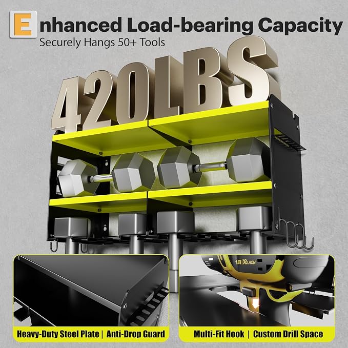 Spampur Power Tool Organizer, 15 Min Quick Assembly & Max 420lb Load by Heavy - Image 4