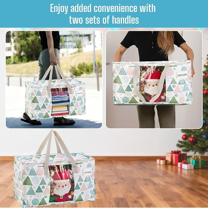 VENO 4 Pack Moving Bags, Large Christmas Storage Bins - Image 5