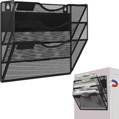 3-Tier Magnetic File Holder, No Drilling Installation File Cabinet Organizer - Image 8