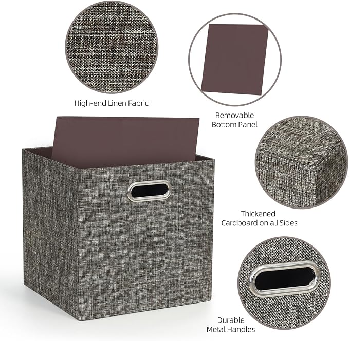 Posprica Storage Basket Bins, 13×13 Foldable Storage Boxes Containers - Image 3
