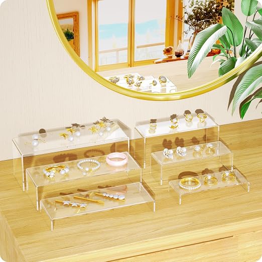 NIUBEE Acrylic Display Riser, Collectibles Display Stands Shelf - Image 6