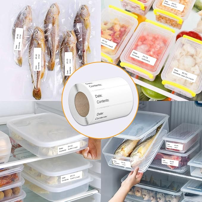500pcs Food Labels, 1 x 3 Inch Freezer Labels Removable - Image 5