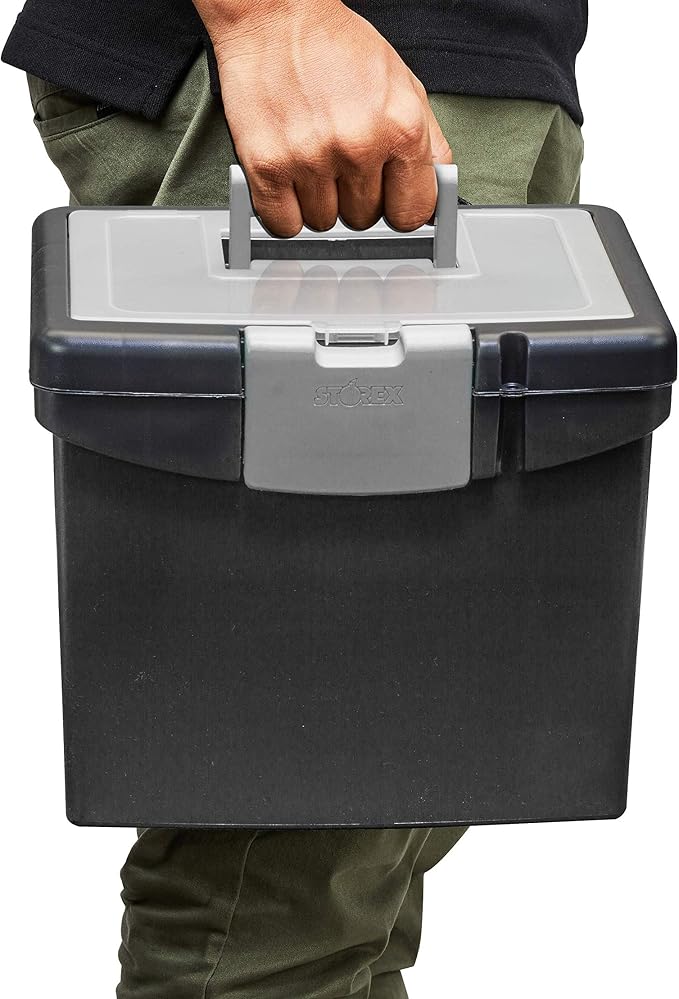 Storex 61504B02C Portable File Box - Image 4