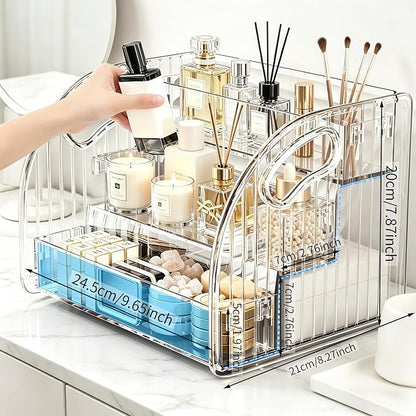 3-Tier Wide Acrylic Display Stand Transparent Acrylic Display Shelf Organizer - Image 2