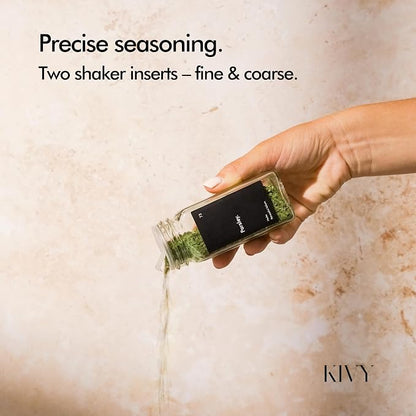 KIVY Spice Jars with Labels Glass Seasoning Containers with Airtight Lids - Image 5