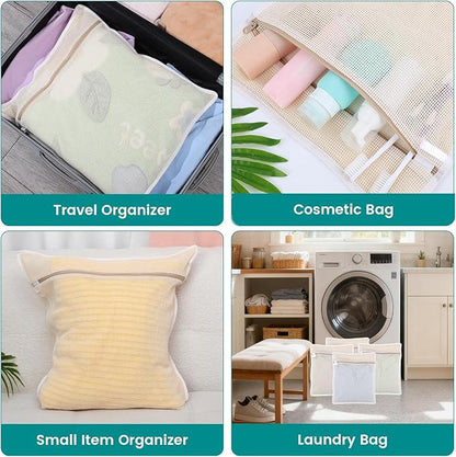 Dntorx 4 Pack Durable Cotton Mesh Laundry Bags - Image 6