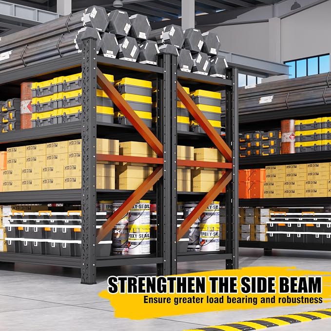 3 Set 6000LBS Heavy Duty Storage Shelves, Rust Proof Large Metal Storage Rack - Image 6