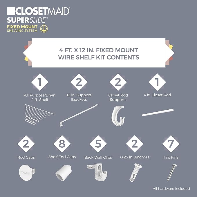 ClosetMaid SuperSlide Ventilated Shelf Kit - Image 5