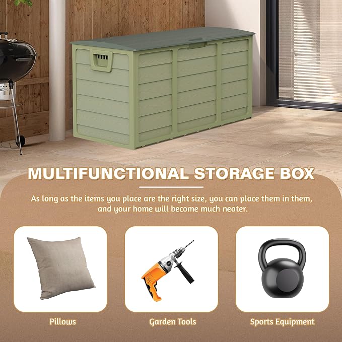 75 Gallon Outdoor Deck Storage Box – Heavy Duty Resin - Image 4
