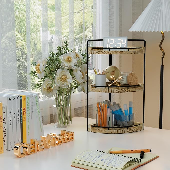 Corner Bathroom Counter Organizer, 3 Tier Bathroom Storage Countertop - Image 7