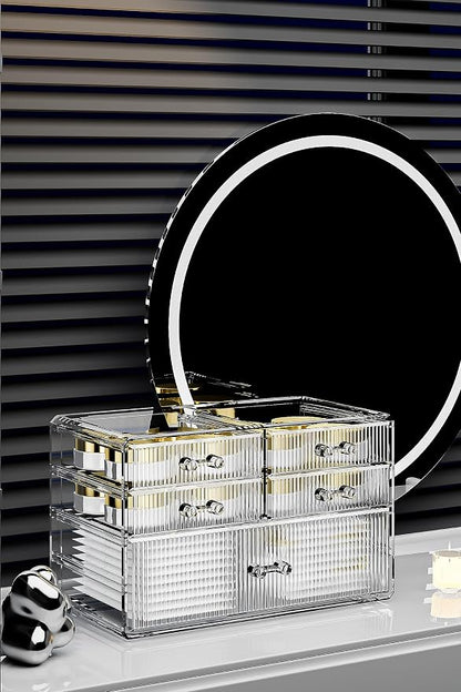 ZHIAI Stackable Storage Drawers, Acrylic Bathroom Counter Organizer Clear - Image 7