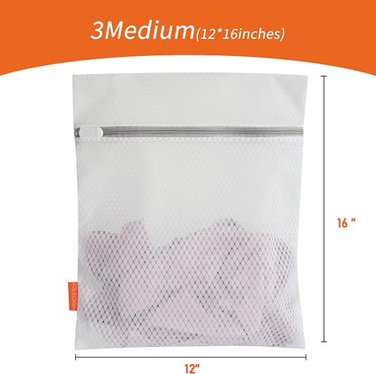 Polecasa Diamond Mesh Laundry Bags 3 Pack | Durable Zipper, - Image 5