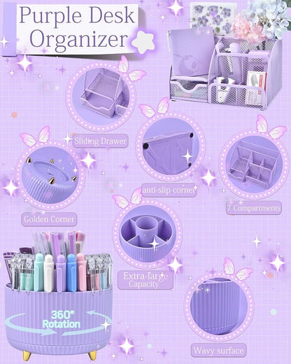 Purple Desk Accessories and Organizers - Image 2