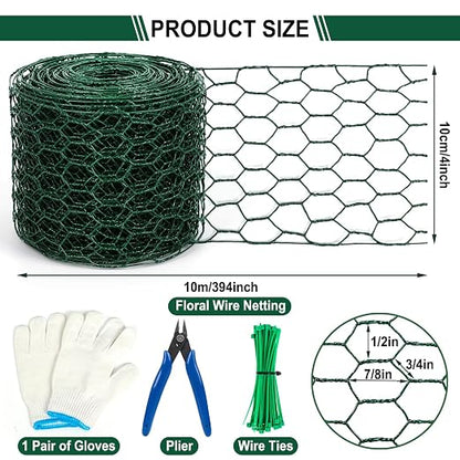 Floral Wire Netting, 4 x 394 Inch Flower Mesh Netting, Chicken Wire - Image 2