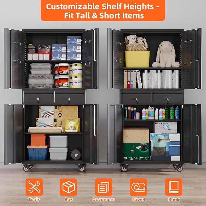 Aobabo Metal Garage Storage Cabinet - Image 4