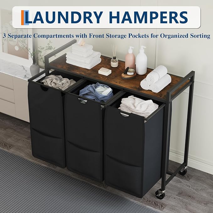 Garvee Rolling Laundry Hamper - Image 5