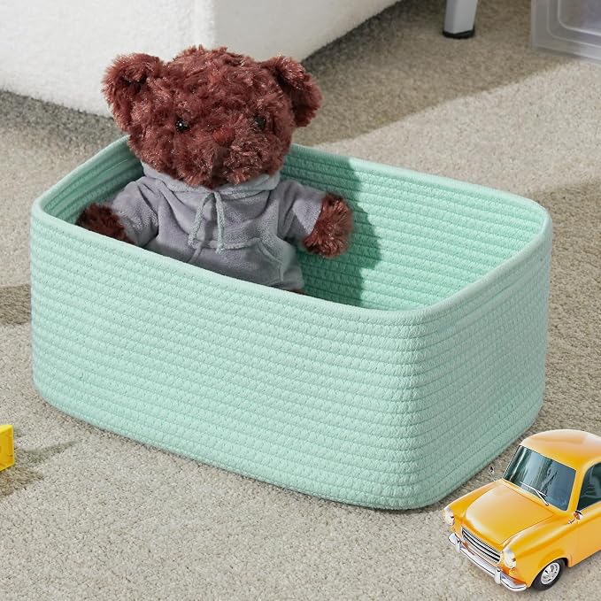 3-Pack Storage Baskets for Organizing | Woven Shelf Toy Basket | Rope Baskets - Image 5