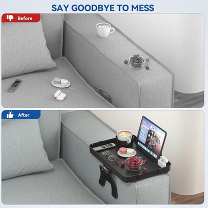 Couch Armrest Table Couch Arm Tray Cup Holder Plastic Armchair Caddy Recliner - Image 4