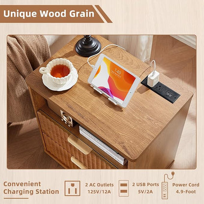 LEYAOYAO Fluted Nightstand - Image 6
