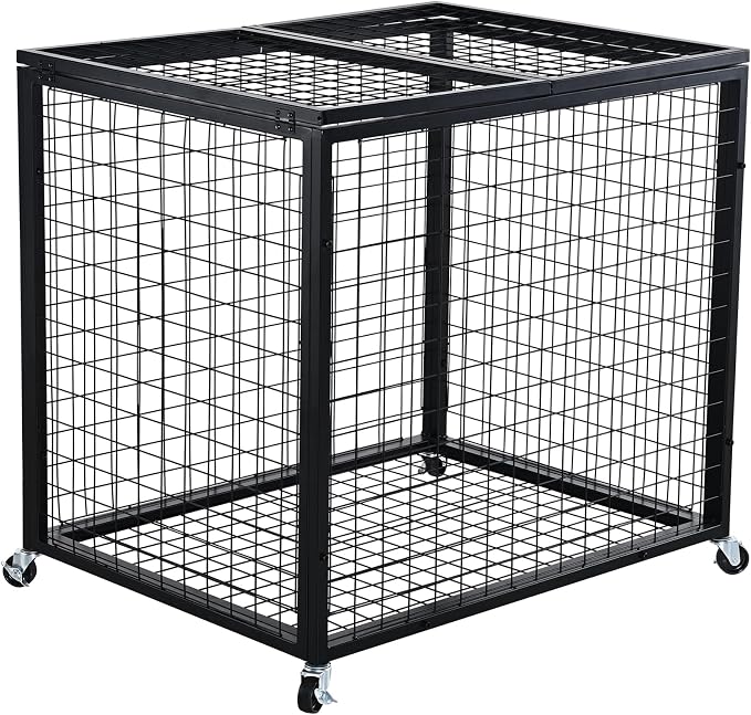 VEVOR Rolling Sports Ball Storage Cart, Lockable Basketball Cage - Image 9