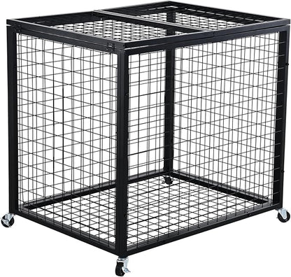 VEVOR Rolling Sports Ball Storage Cart, Lockable Basketball Cage - Image 9