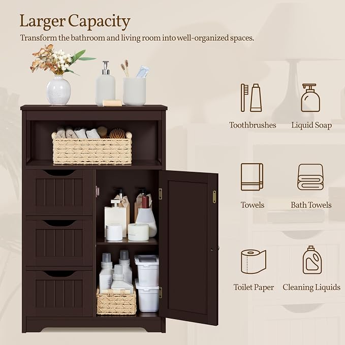 Yaheetech Freestanding Bathroom Storage Cabinet - Image 7