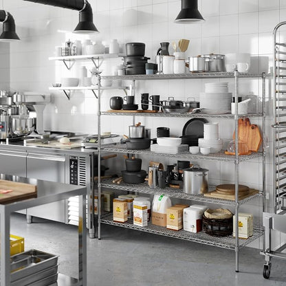 24" Deep x 60" Wide x 64" Height Wire Shelving Kit | 5-Tier | NSF Commercial - Image 6