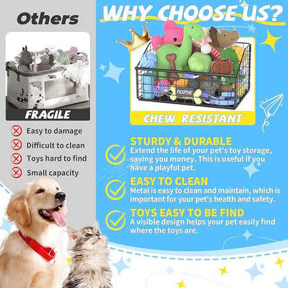 Kaiferty Indestructible Dog Toy basket, Small Toy Box - Image 2