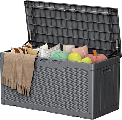 105 Gallon Deck Box Outdoor Indoor Waterproof Storage Box by Acurax