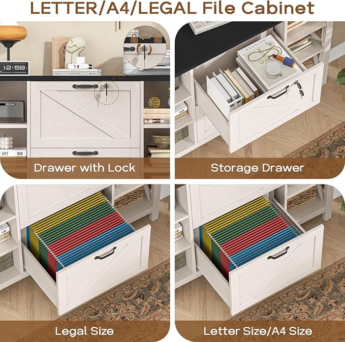 Halitaa 44" Farmhouse Lateral File Cabinet - Image 6