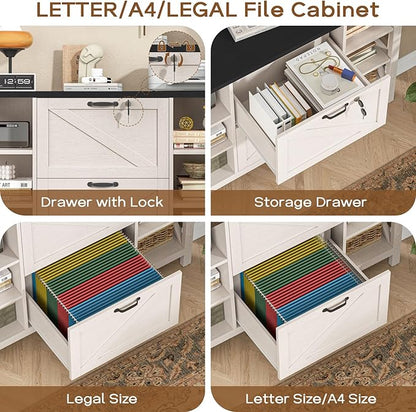 Halitaa 44" Farmhouse Lateral File Cabinet - Image 6