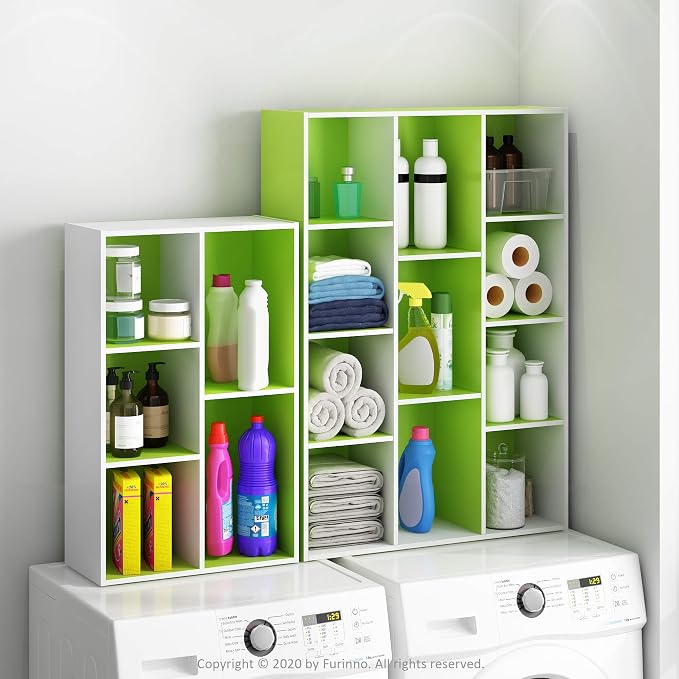 Furinno LUDER Book Shelf, 5-Cube Bookshelf, Reversible Bookcase, 9.4 x 19.5 x - Image 4
