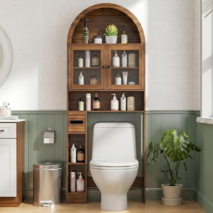 Arched Over The Toilet Storage Cabinet - Image 4