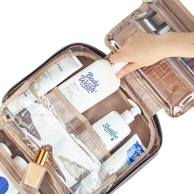 NISHEL Travel Toiletry Bag for women, Portable Hanging Organizer for Full-Sized - Image 5