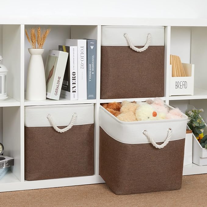 Bidtakay Collapsible Rustic Cube Storage - Image 5