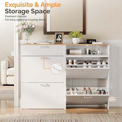 VINGLI Set of 2 Shoe Cabinet Storage - Image 4