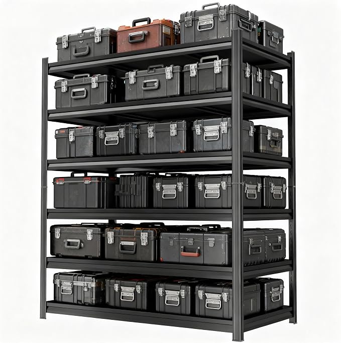 82'' Storage Shelves, Garage Metal Shelving Unit, Adjustable, Double-Layer by Beaunatixx