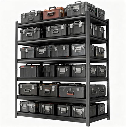82'' Storage Shelves, Garage Metal Shelving Unit, Adjustable, Double-Layer by Beaunatixx