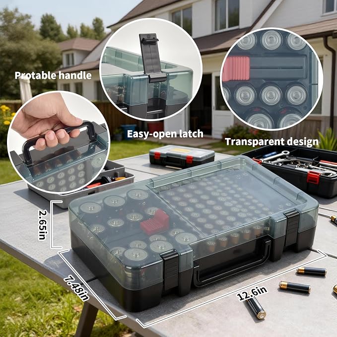Battery Organizer with Tester, Battery Box Holder - Image 4