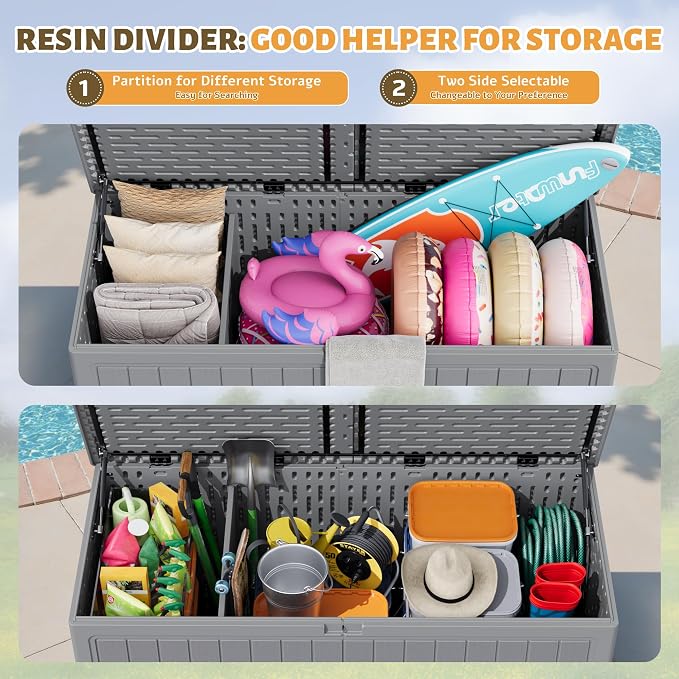 Flamaker Resin Deck Box 270 Gallon, XXL Waterproof Storage Box - Image 5