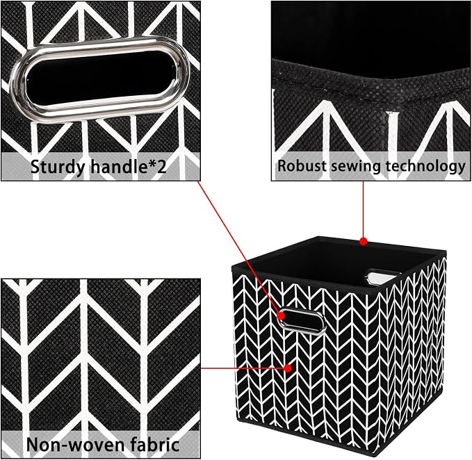 Fabric storage bins Cubes, Fabric Cube Organizer - Image 7