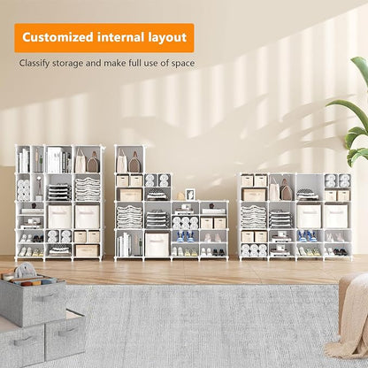 AWTATOS Cube Storage Organizer Closet Storage 12 Cube Shelves, Large and Small - Image 5