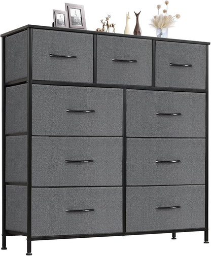 Sweetcrispy 9 Drawer Fabric Dresser Tall Chest Storage Organizer Tower | by Sweetcrispy