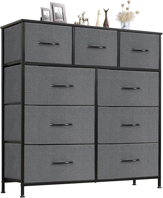 Sweetcrispy 9 Drawer Fabric Dresser Tall Chest Storage Organizer Tower | by Sweetcrispy